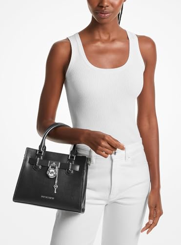 Michael-Kors-Hamilton-Kleine-Leder-Satchel-Schwarz - sparfuchs24.io – Top Angebote, Tests & Preisvergleiche