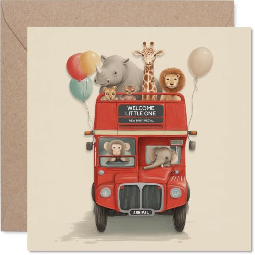 Carte Doux Nouveau-Né All Aboard for Baby Joy