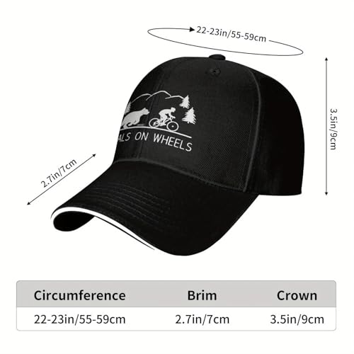 Casquette de baseball Meals on Wheels ajustable en polyester léger pour cyclisme