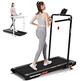 Sperax Laufband für Zuhause Klappbar, 5 in 1 Walking Schwingungen Pad 12 km/h, Walking Pad mit Steigung, Laufband und Fernbedienung für Zuhause und Büro(Schwarz Rot)