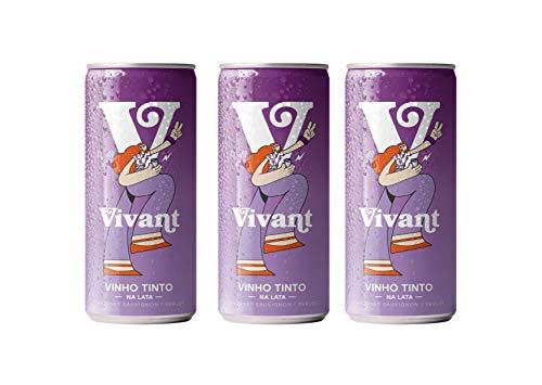 Caixa com 24 Unidades de Vinho Tinto Vivant Wines, 269 ml