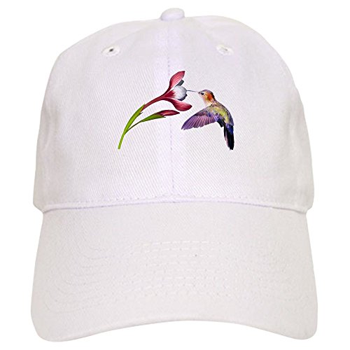 CafePress Hummingbird in Flight Cap Unique Adjustable Baseball Hat White