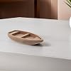 VOSAREA 2pcs Wooden Canoe Model Unfinished Miniature Wooden Boat Decor Rustic Decorative Boat Canoe Craft for Centerpiece Home Office DIY Project Supply #2