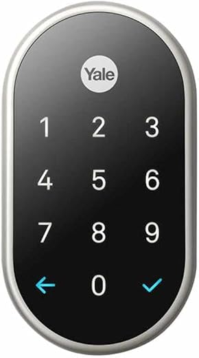 Google Nest x Yale Lock – Keypad Deadbolt Lock – Satin Nickel