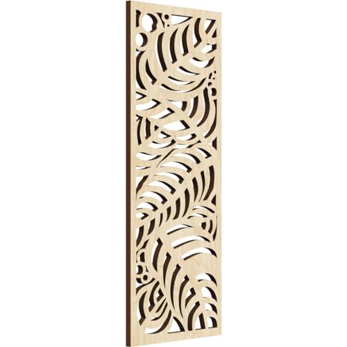 Image of Mills Decorative Pierced Fretwork Wood Wall Panels, 9 3 /8 inchW x 24 3 /8 inchH x 3 /8 inchT, Birch