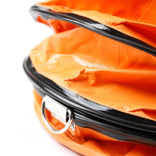 Tubo di ventilazione, tubo in PVC arancione Tubo per aria calda Tubo per aria di scarico Estensibile, per ventilatori da cantiere