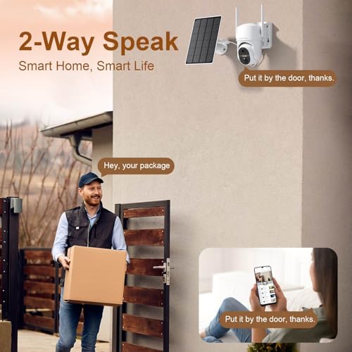Image of HOSAFE.COM WiFi Camera, Security Camera Outdoor Wireless, CCTV Camera Systems, 360 Camera with PTZ, PIR Sensor, 2K HD Color Night Vision, SD /Cloud, IP66 Waterproof