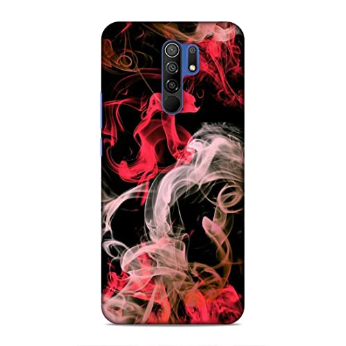Image of Printed Mobile Back Hard Case Cover for Xiaomi Redmi 9 Prime /Xiaomi Poco M2 | Smoke, Colourful Smoke, Red, White-2201