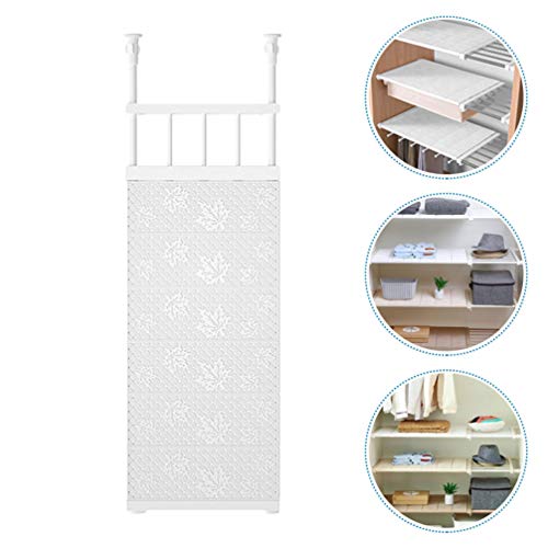 Cabilock Expandable Closet Tension Shelf Rod Adjustable Storage Rack Organizer Diy Divider Separator For Cabinet Wardrobe Cupboard Kitchen Bathroom White S #TOP2
