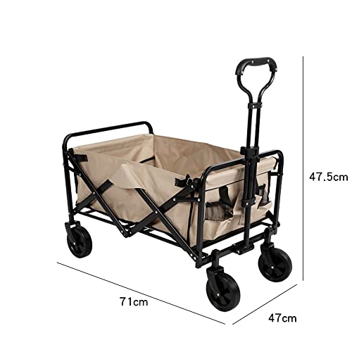Carrito plegable portátil ajustable para camping al aire libre, con ruedas de PVC y estructura de hierro, para transportar hasta 100 kg miniatura 7