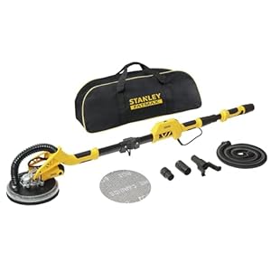 STANLEY FATMAX 750W Trockenbauschleifer (225mm) mit Aufbewahrungstasche und 120G Netz-Schleifscheibe, SFMEE500S-QS