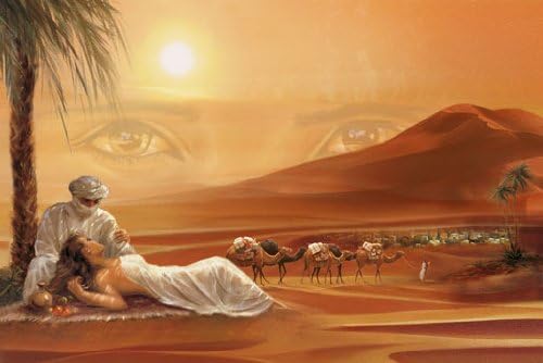 Posterjacks HUGE LAMINATED/ENCAPSULATED Romantic Desert Couple POSTER measures 36 x 24 inches (91.5 x 61cm)