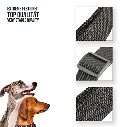 Lantelme Hunde Auto Sicherheitsgurt Adapter extra stark Gurtadapter ausziehbar bis 60cm Farbe schwarz für Autogurt KFZ Wohnmobil Fahrzeug 4913