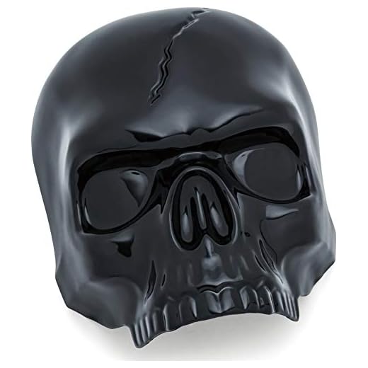 Kuryakyn 5731 Motorcycle Accent Accessory: Skull Horn Cover for 2017-19 Harley-Davidson Motorcycles with Stock Waterfall Style Horn Cover, Gloss Black