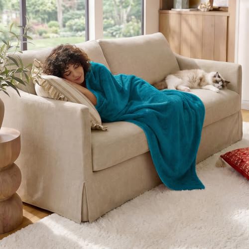Cozylux Plaid Coperta Pile Di Flanella 260Gsm, Coperta Matrimoniale Maxi 230 X 270 Cm, Coperta Divano Super Grande Calda E Morbida - Turchese, 270X230 - 2