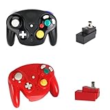 VTone Wireless Gamecube Controller, 2 Pieces 2.4G Wireless Classic Gamepad with Receiver Adapter for...