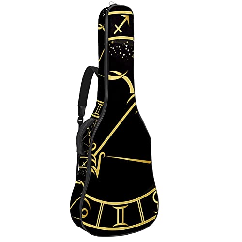 Housse de guitare acoustique avec sac à dos rembourré et motif Sagittaire