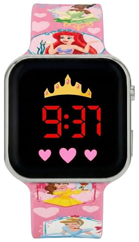 Clondo Montre numérique LED pour enfant et fille, fonction date, format 12/24 heures, gadgets officiel, cadeau, Princess 25