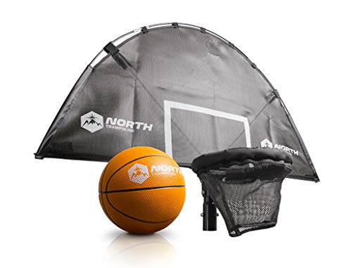 North Trampoline Basketballkorb, Trampolin-Zubehör für Spaβ und Spiel, Ballspielen auf dem Trampolin (Modell 2020) Cover