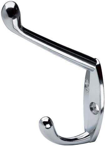 Merriway BH03924 Hat and Coat Hook with Bright Chrome Plated Finish - Pack of 10