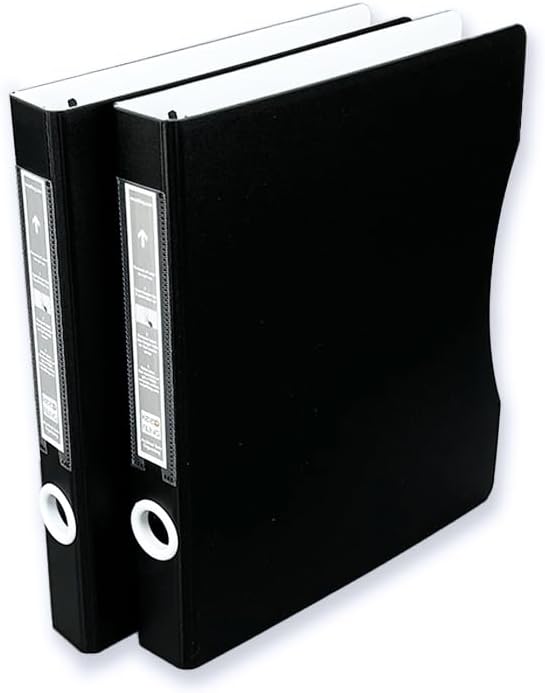 Slim Mini 3-Ring Binder Set with Matching 5.5 x 8.5 Sheet Protectors. Included, 2 Binders + 50 Sheet Protectors by Keepfiling