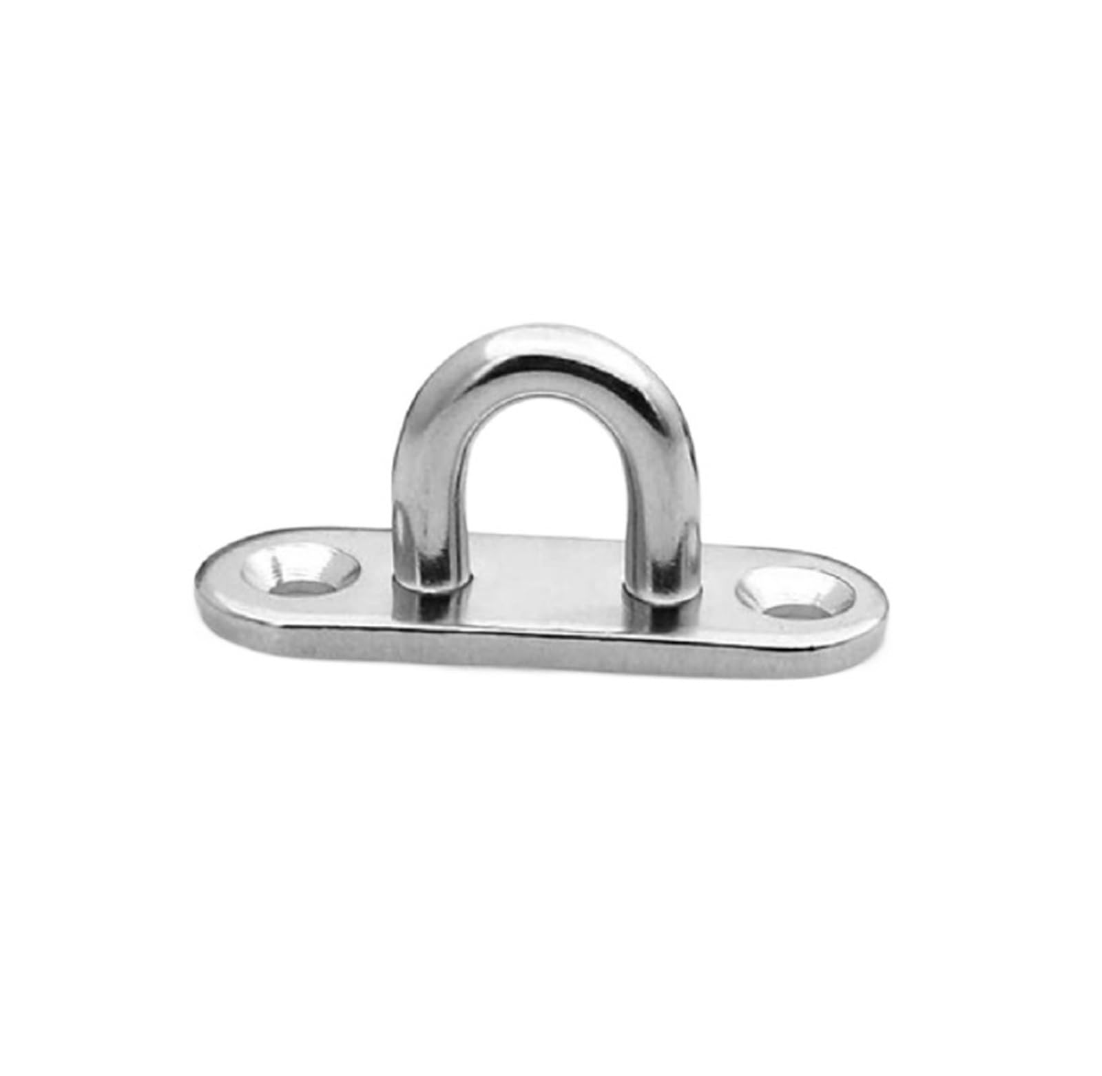 CNfhFRY Eye Hooks， 316 Stainless Steel Eye Plate, Durable Metal Staple Lock up Hook, Ceiling Hardware 6pc(5mm)