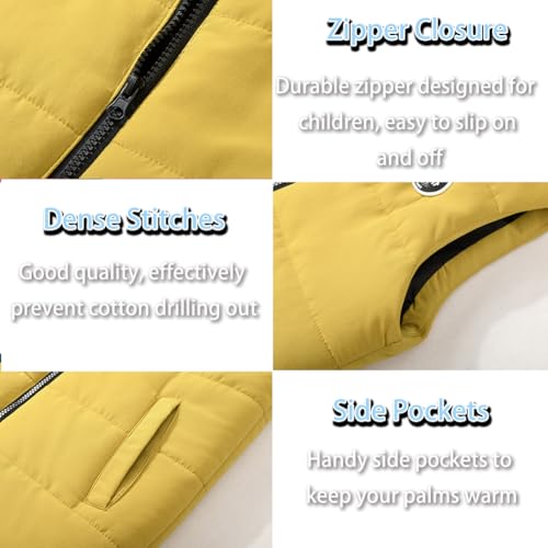 Image of SNOW DREAMS Girls Puffer Vest Lightweight Sleeveless Jackets Hooded Winter Fall Vests Quilted Coat