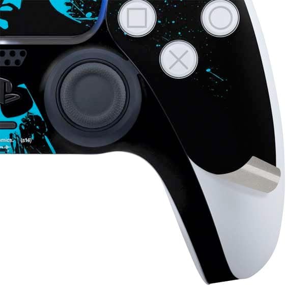 Skinit Decal Gaming Skin Compatible with PS5 Slim Digital Edition Bundle - Officially Licensed DC Comics Batman Blue Splash Character Shape Design