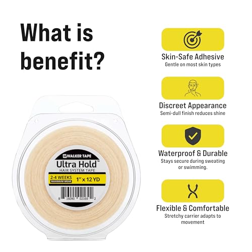 Image of SAFEHOLD Ultra Hold Wig Tape Waterproof Sweat Resistant 1 Inch 12 Yards | Waterproof wig tape offers strong hold for 2 to 4 weeks with easy application and comfortable daily wear