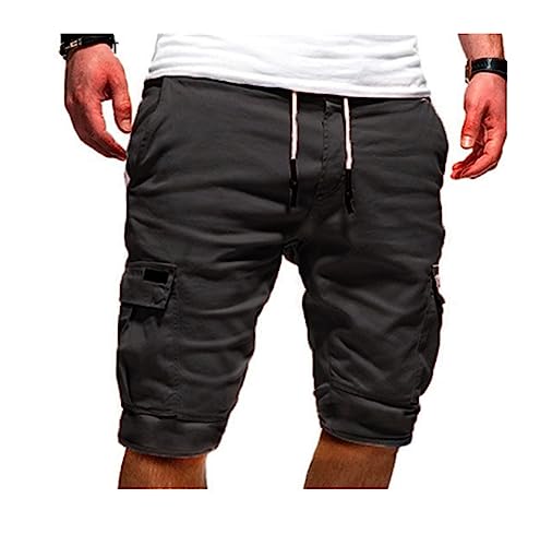 Short de sport homme gris en taille M avec poches cargo