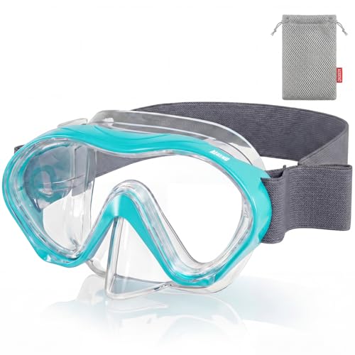 Aegend Kids Swim Goggles Snorkel Diving Goggles with Nose Cover for Kids 3-15, Knitted Fabric Strap, Anti-Fog No Leak - image 1