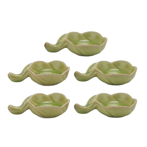 5 Piezas de Portavelas de Cerámica para Velas de té, Cuenco con Patrón de Hielo Agrietado, Plato de Aceite Esencial Multiusos, Cuenco Portavelas, Elaborado con Cerámica de