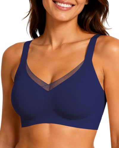 As Fairy Wireless Seamless Jelly Support Full Coverage Bra with V Mesh Neck (Various Colors) - image 1