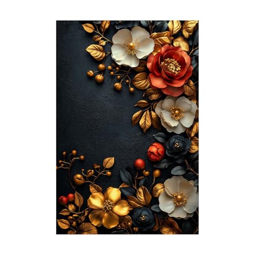 Poster animal mignon pivoine toile 60x90cm pour illuminer un salon sombre avec reflets dorés