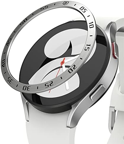 Ringke Bezel Styling Compatible with Samsung Galaxy Watch 5/4 40mm Adhesive Frame Ring Cover Anti Scratch [Aluminum] Protection for Galaxy Watch 5/4 40mm - Black [40-15]