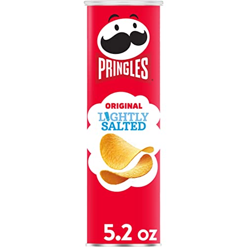 Pringles Potato Crisps Chips, Lunch Snacks, On-The-Go Snacks, Lightly Salted, 5.2Oz Can (1 Can) #TOP5