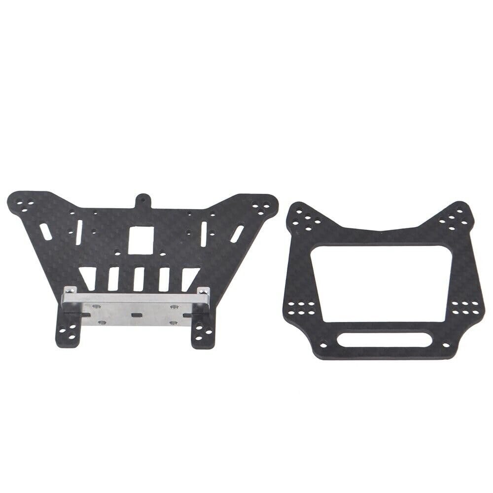 Carbon Front & Rear Shock Tower Mounts for Traxxas Slash 2WD Rustler VXL Bandit