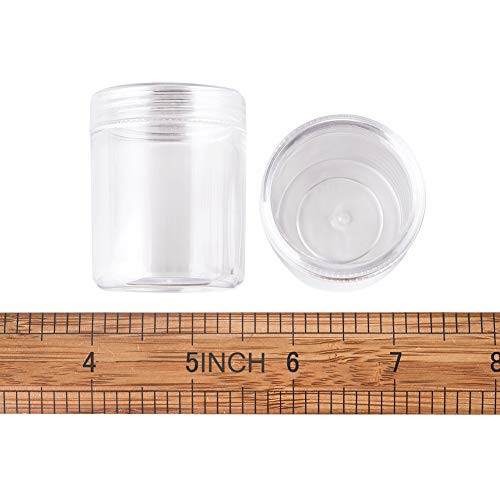 Image of Magibeads 10Pcs Clear Plastic Bead Containers with Lids 1.97 x 1.54 Inches Travel Size Seed Bead Cylinder Bead Organizer Box Diamond Painting Storage Containers 20ml Capacity
