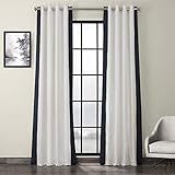 HPD Half Price Drapes Grommet Printed Cotton Curtains for Living Room & Bedroom 50 X 96, PRCT-VC1713-96-GR (1 Panel) Fresh Popcorn and Polo Navy