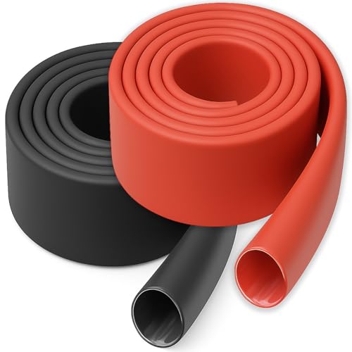 YAMXIN Schrumpfschlauch Ø 30mm, 3:1 mit Kleber, 1m Schwarz & 1m Rot