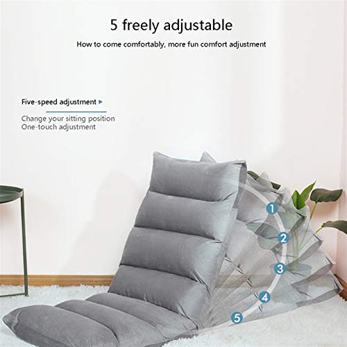 Chaise de sol dossier réglable 5 vitesses et housse lavable