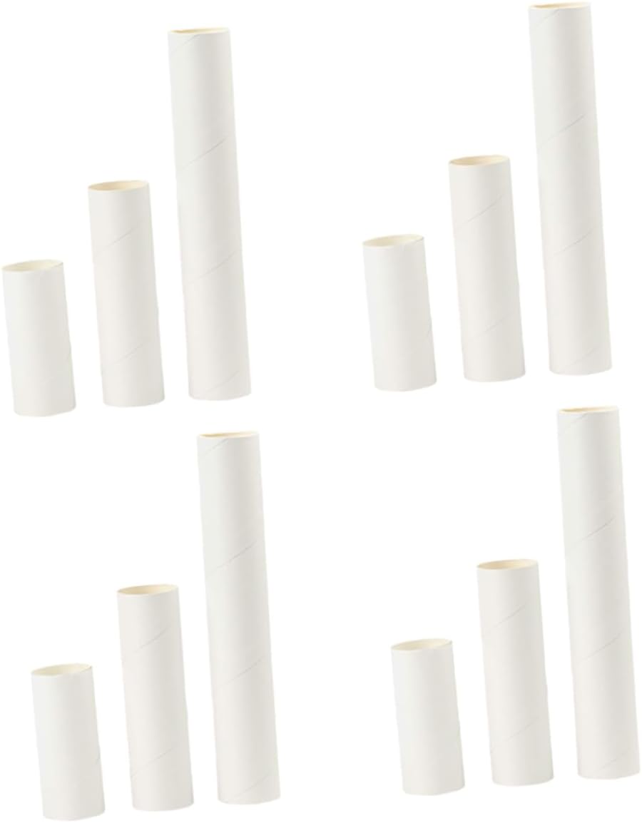 YARNOW 24PCS Kraft Paper Tubes for DIY Art Projects Cardboard Mailing Tubes Protective Design for Drawings and Posters