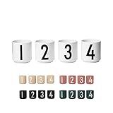 Design Letters Mini Tassen aus Porzellan | Advents kerzenhalter | Weihnachtsdeko | Advent | Ideal für Dekoration oder als Espressotassen | Zubehör ist separat erhältlich | Weiß 50ml