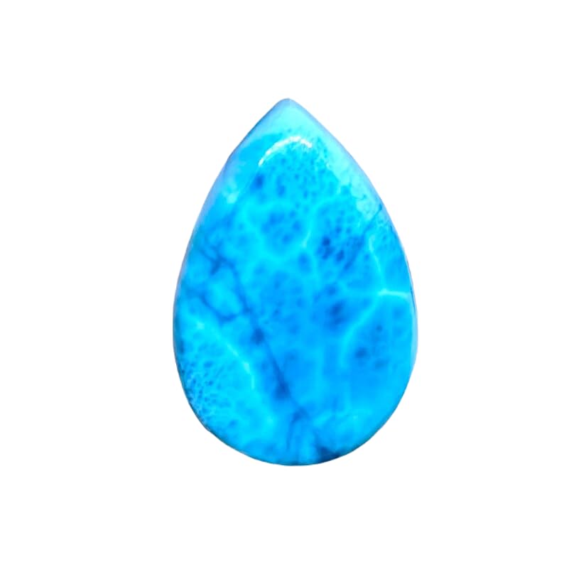 Larimar naturel cabochon poire 35x23x6mm gemme en vrac fabrication bijoux pendentif bague
