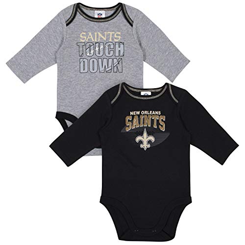 Image of Gerber Baby NFL Team 2 Pack Long Sleeve Onesie Bodysuit