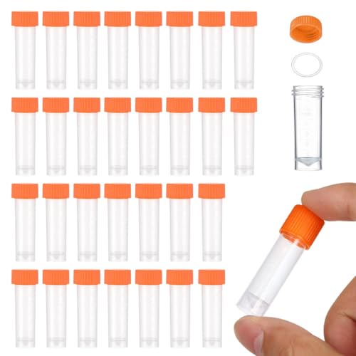 Sigillo forte: le provette in plastica con coperchio sono progettate con tappi a vite, completamente sigillate, isolano efficacemente aria e umidità, hanno forti prestazioni a prova di perdite e possono essere utilizzate con sicurezza