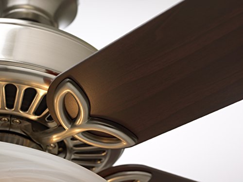 Luminance CF712BS Pro Series LED Ceiling Fan with Pull Chain | 50 Inch Fixture with Dual Mount for Flush or Downrod Hanging | Reversible Blades with Light Bulbs Included, 50-Inch, Brushed Steel