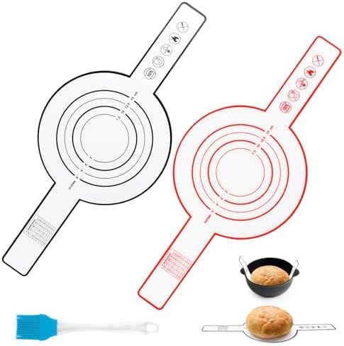 Lot De 2 Tapis De Cuisson Silicone Avec Poignées - Outils Pour Pain Et Pâte à Four
