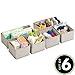 mDesign Cajas almacenaje juego de 6 – Cajas almacenaje ropa, toallas, sábanas...
