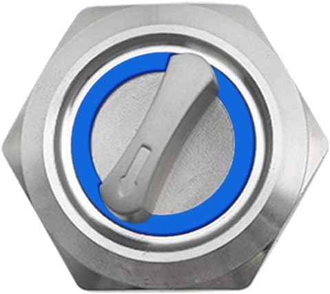 Self-return Momentary Self-locking Fixation Waterproof DPDT Illuminated Metal Selector Knob Rotary Switch 2 3 Position LED Lamp - (No Led/Voltage: 12-24V/ : 22MM/ SD: 3 Position Latching)